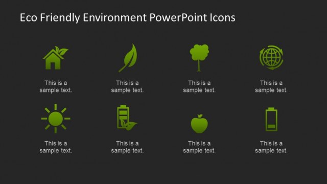 Eco Friendly Flat Design Icons for PowerPoint
