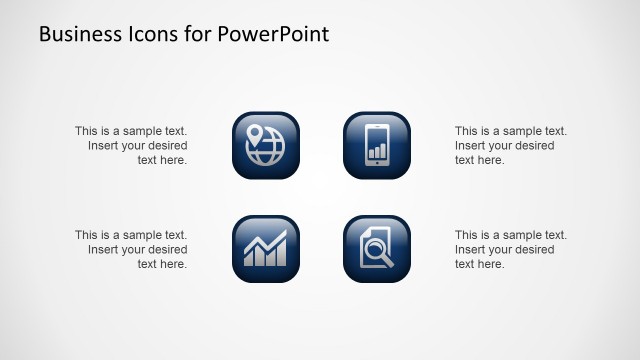 Blue Gradient Professional Business Icons