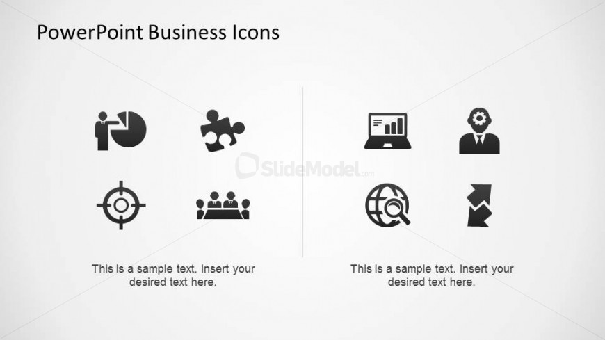 Amazing PowerPoint Icons with Business scenarios