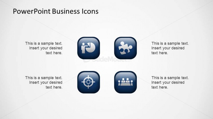 Four amazing 3D PowerPoint Business Icons