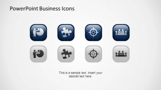 Blue and Grey PowerPoint Business Icons