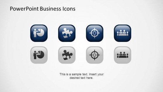 Grey and Blue Background PowerPoint Icons - SlideModel