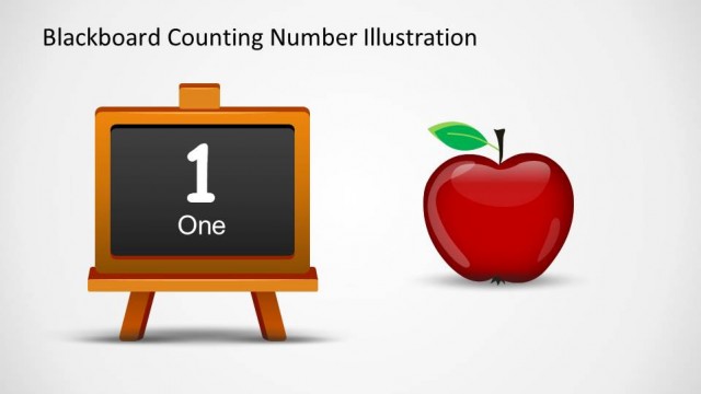 Blackboard With Number One Illustration