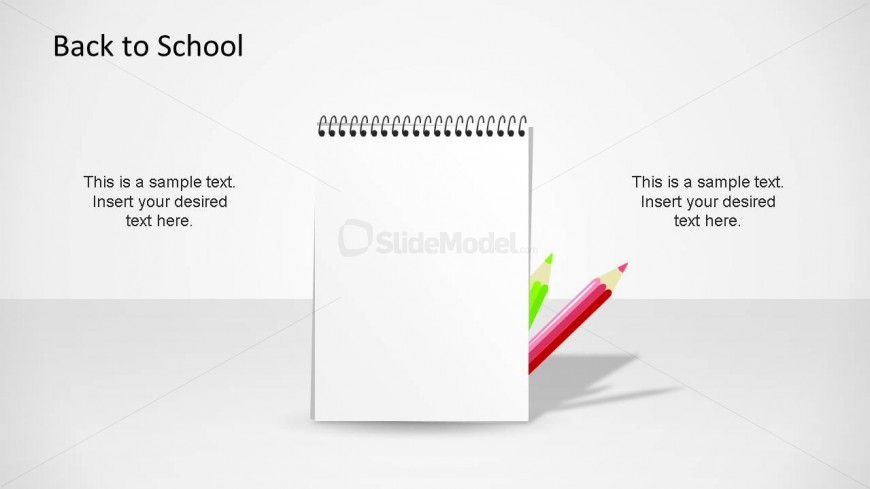 Professional PowerPoint Shape of a Notepad.