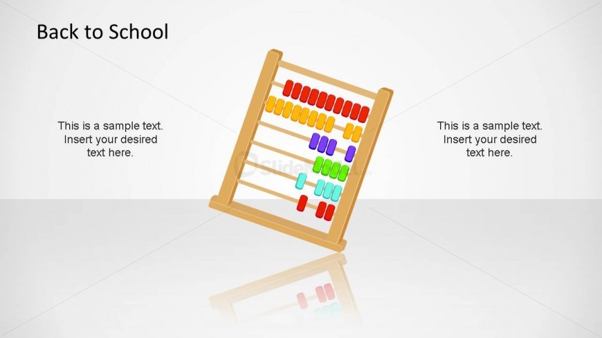 Creative Abacus PowerPoint Shape for Back To School Presentation