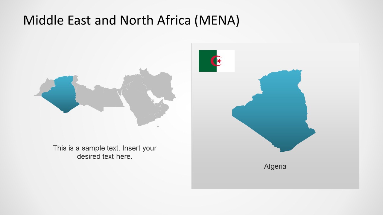 Middle East & North Africa Map Template for PowerPoint - SlideModel