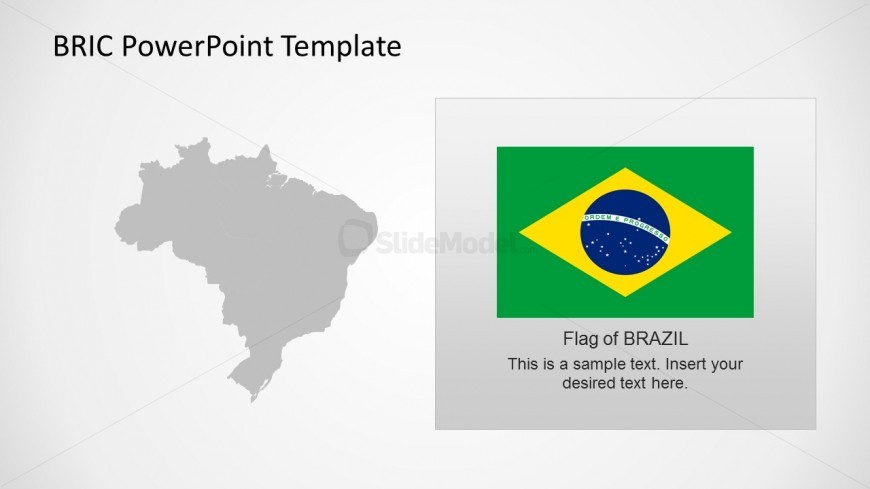 Editable Brazil Map Template for PowerPoint BRIC