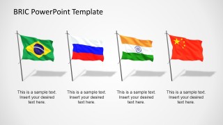 BRIC Flags PowerPoint Template