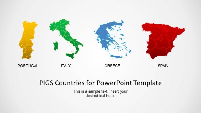 PIGS Countries for PowerPoint Template