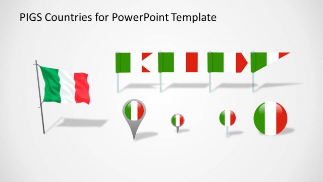 Italy Flags and Icons for PowerPoint