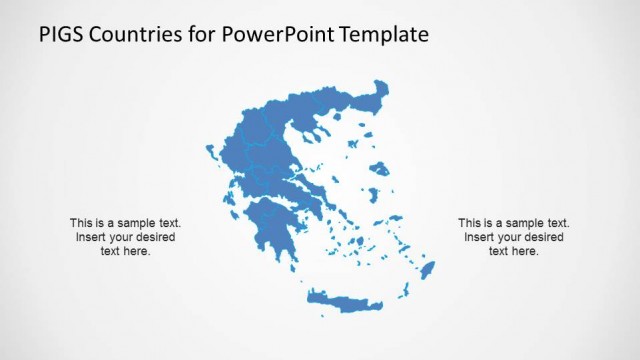 Greece Political Outline Map with States Delimited