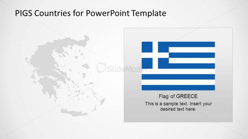 Flag and Map of Greece