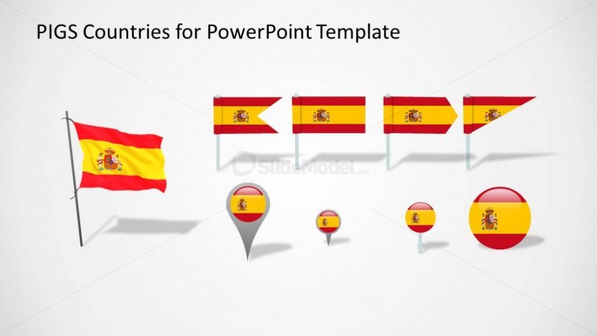 PowerPoint Flags and Icons with Spain Colors
