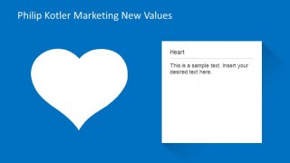 Marketing New Values Heart Description Slide