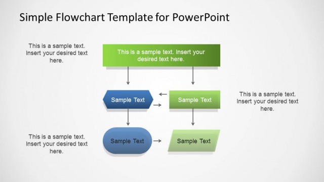PowerPoint Flowchart Diagram with Three Layers