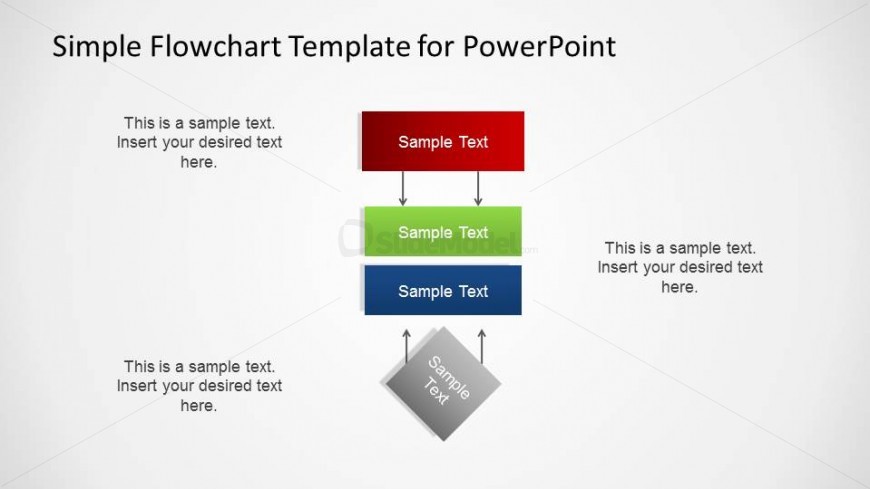 Simple vertical PowerPoint flowchart