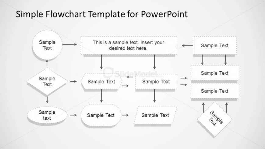 Amazing Dotted Stroke PowerPoint Flowchart