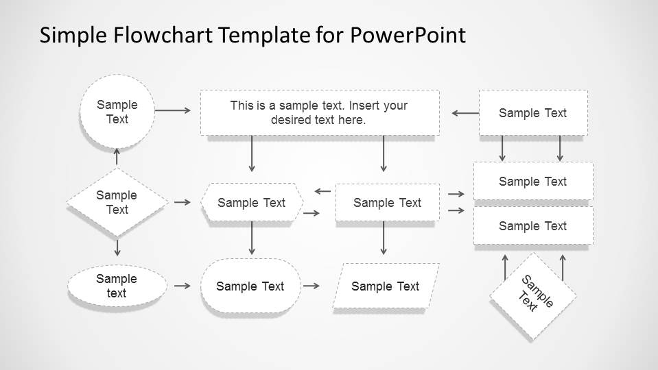 Simple Flowchart Template For Powerpoint Slidemodel 6827
