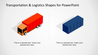 Container Shapes & Truck for PowerPoint
