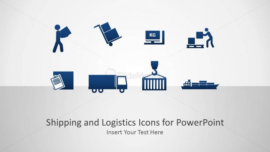 Splash Page for Shipping and Logistics PowerPoint Icons Catalog
