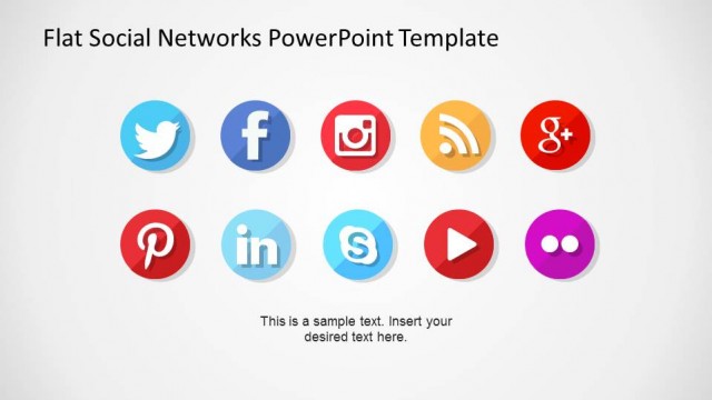 Social Networks Flat Icons For PowerPoint
