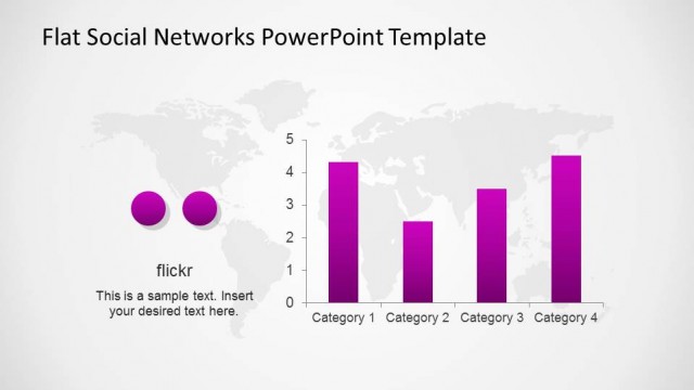 Flickr Logo and Data Driven Bar Chart for Metrics