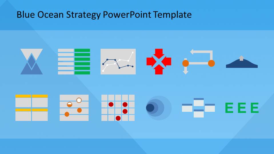 Blue Ocean Strategy Theory and Tools PowerPoint Diagrams