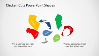 Separated PowerPoint Shapes of Poultry Meat Cuts