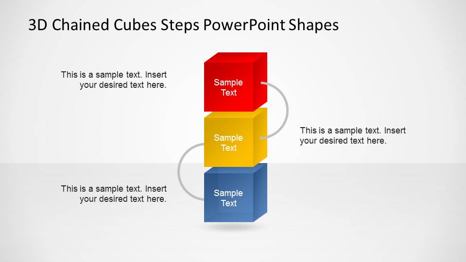 Vertical Three To Five Chained Cubes Steps Powerpoint Diagrams Slidemodel Hot Sex Picture 2112