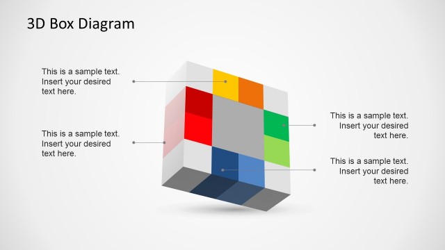 Creative 3D Box Diagram Template for PowerPoint