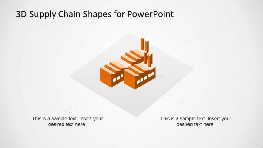 3D Factory Shape of Supply Chain Diagram