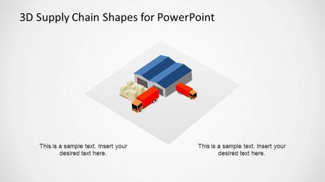 Distribution 3D Shape for Supply Chain Diagram
