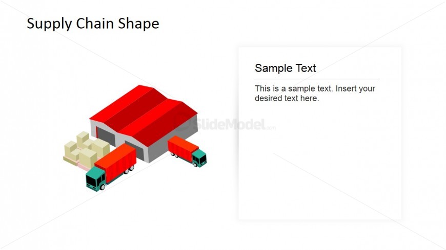 PowerPoint Shapes of Trucks and Warehouse
