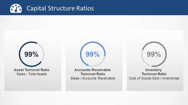 Capital Structure Ratios PowerPoint Donut Charts