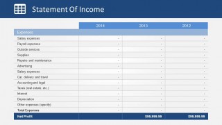 Expenses Section of Income Statement Slide