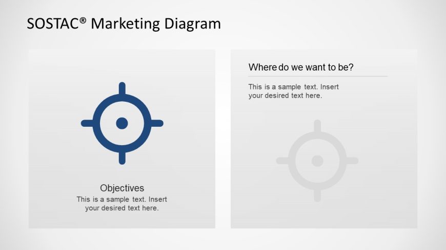 PowerPoint Slide Design with Icon Background for Objectives Focus