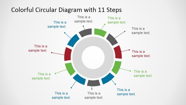 11 Steps Circular PowerPoint Diagram