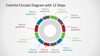 Colorful Circular 12 Steps Presentation Template