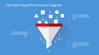 Flat Design of PowerPoint Funnel Chart