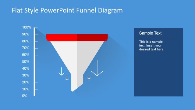 Funnel Chart Flat Design PowerPoint Diagram