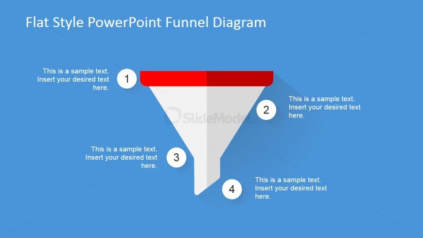 PowerPoint Funnel Diagram Flat Design