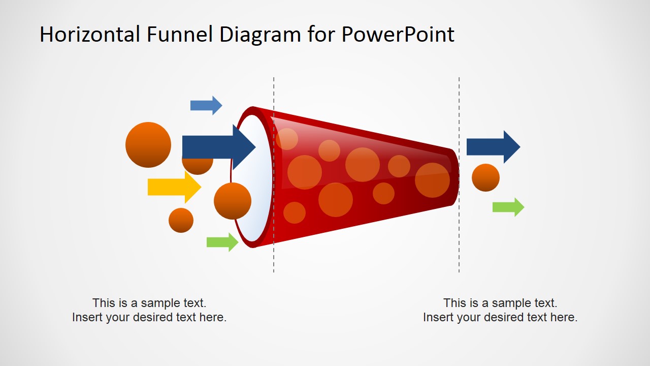 Horizontal Funnel Diagram For Powerpoint Slidemodel 4050