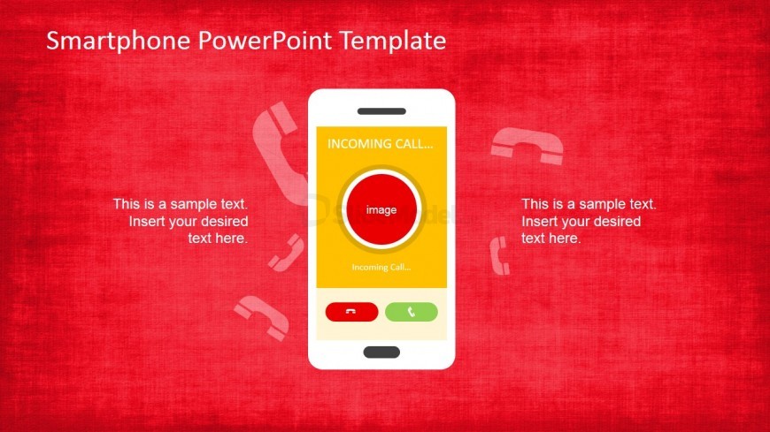PowerPoint Smartphone Shape with Application in screen