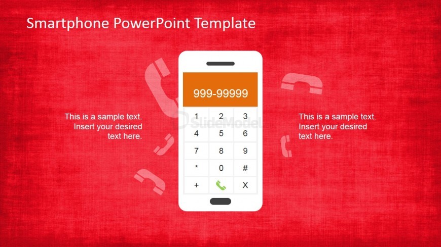 Smartphone PowerPoint Shape with Calculator Application