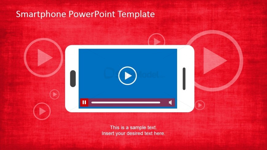 Slide with Landscape PowerPoint Smartphone Shape