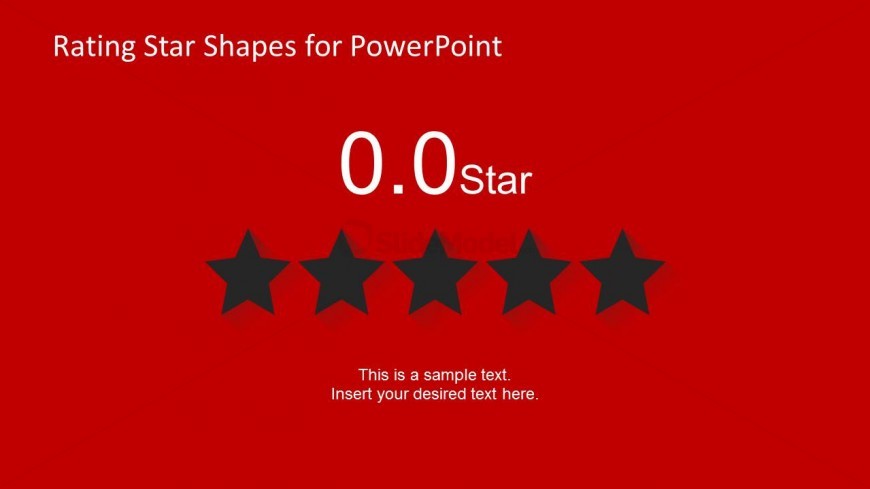 Black Star Shapes for PowerPoint - No Rating