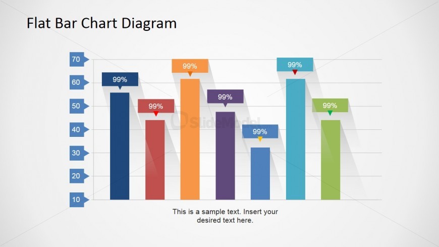 PowerPoint Flat Bar Chart with Markers