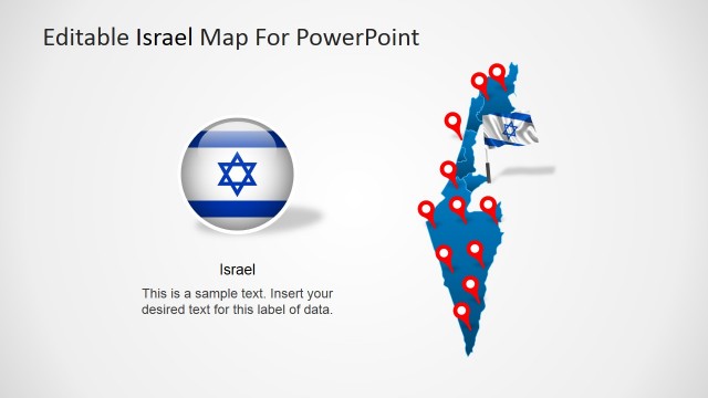 Map of Israel for PowerPoint