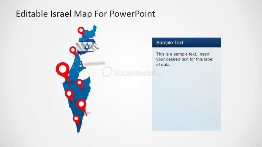 PowerPoint Icons Markers and Flag of Israel