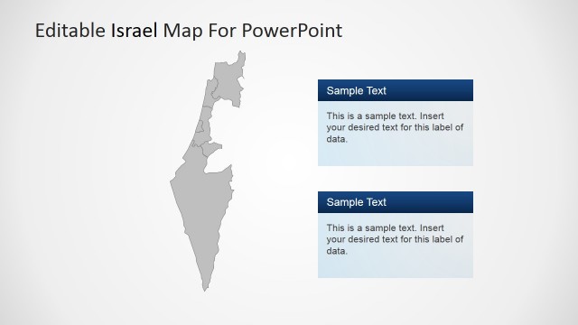 Editable Israel Map for PowerPoint